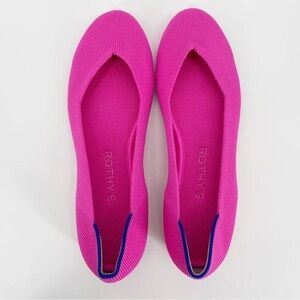 Rothy's Fuchsia Flats with Blue Accents